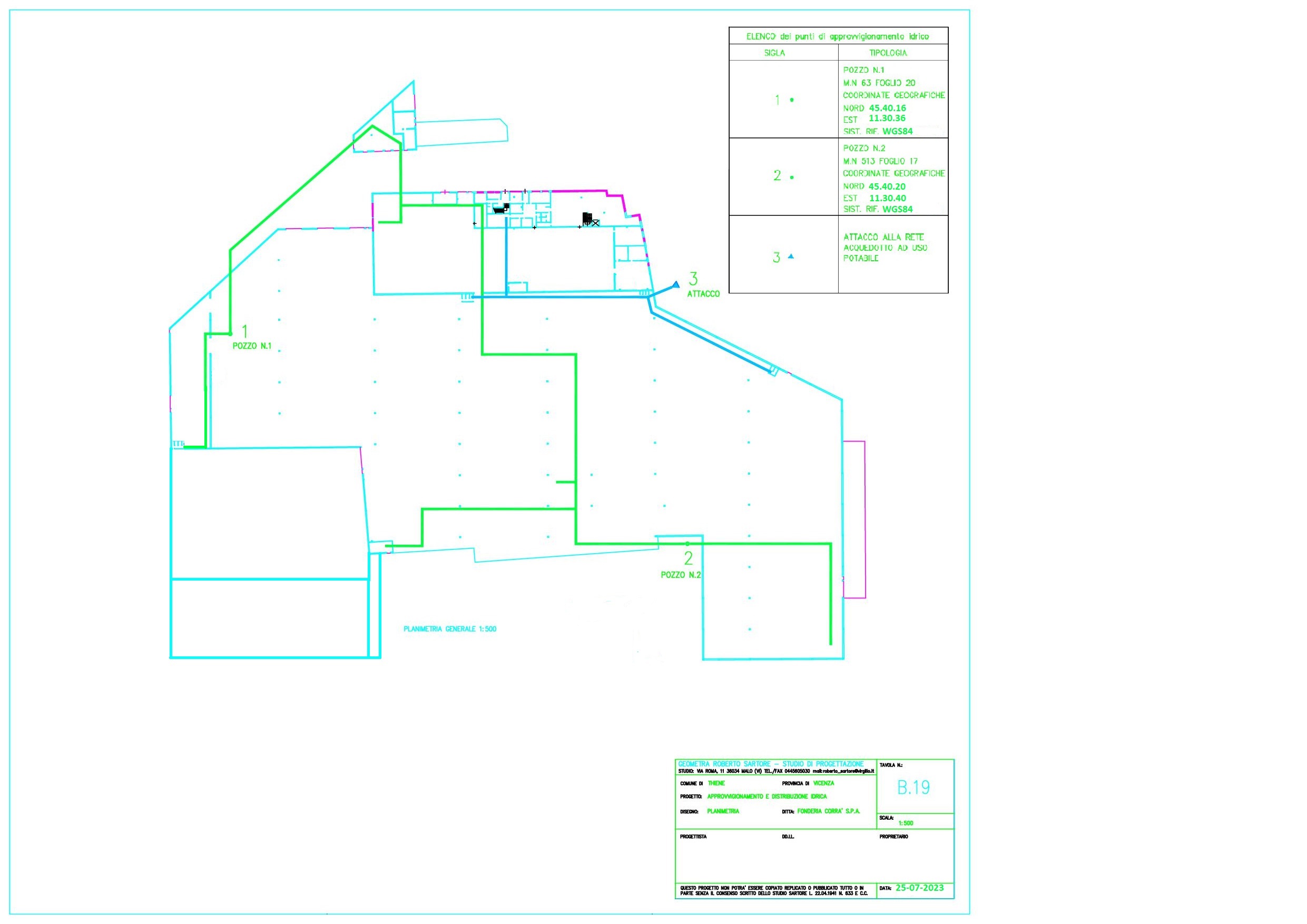 B19   Planimetria Distribuzione Idrica