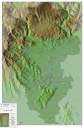 Carta fisica e rete idrogeografica del territorio