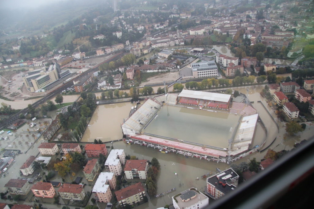 Vicenza - Stadio Menti allagato