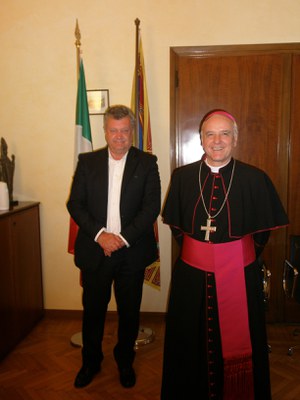 L'incontro tra il presidente Schneck e Mons. Pizziol